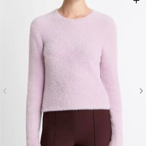 Vince Soft Lilac Fuzzy Crewneck Sweater